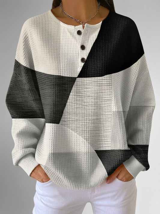 Soledad - Sudadera tipo Henley de Punto