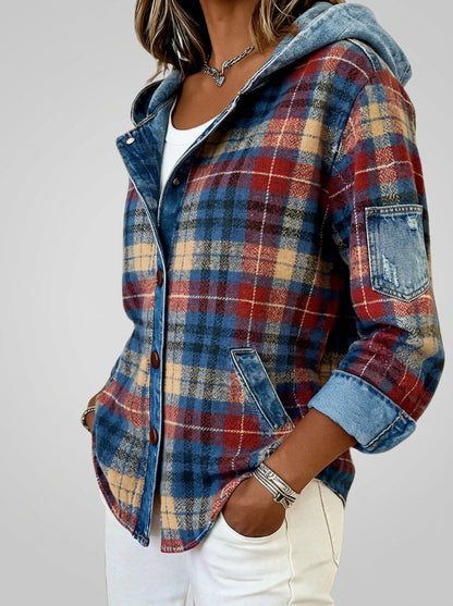 Alba - Chaqueta a Cuadros con Capucha