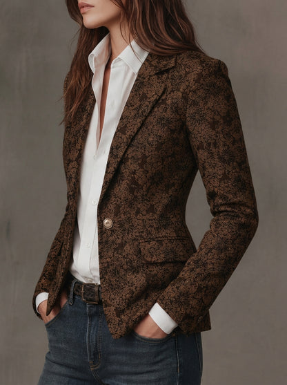 Antonia - Blazer de Jacquard con Estampado de Paisley