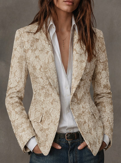 Antonia - Blazer de Jacquard con Estampado de Paisley