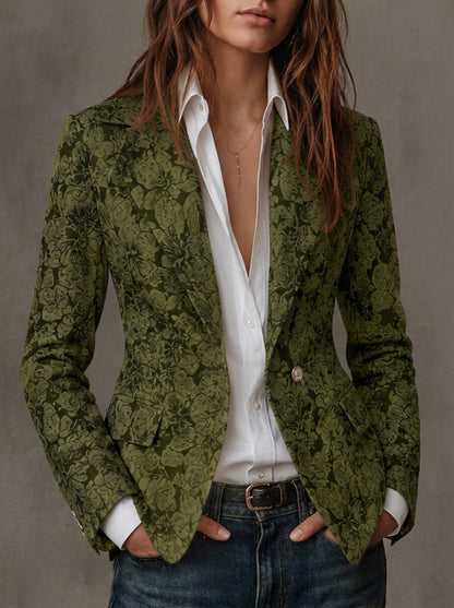 Antonia - Blazer de Jacquard con Estampado de Paisley