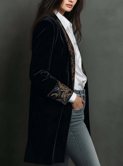 Marta - Blazer de Corte Entallado con Estampado Barroco