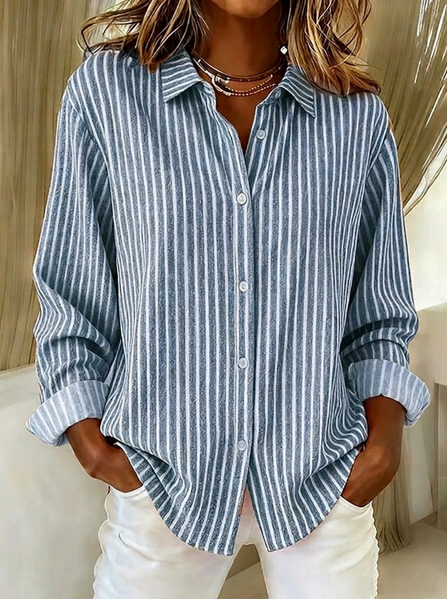 Jimena - Camisa de Rayas con Botones