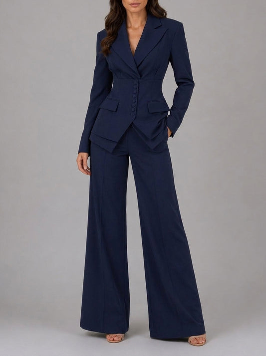 Anselma - Conjunto de Dos Piezas con Blazer y Pantalón