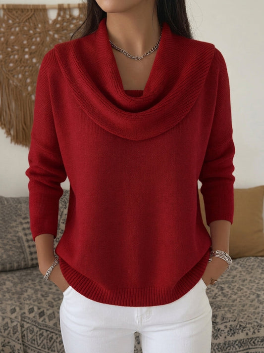 Julia - Jersey con Cuello Drapeado