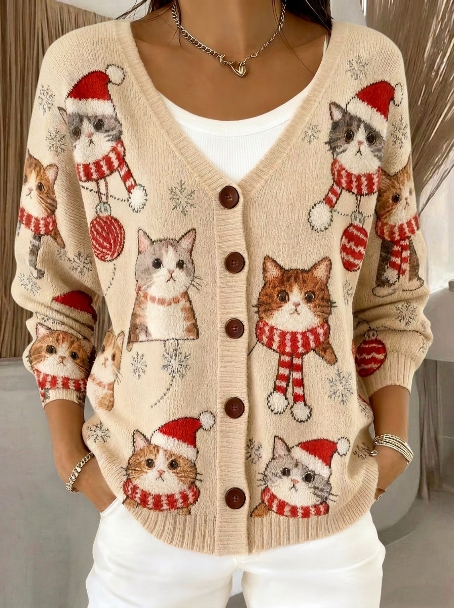 Catalina - Chaqueta de Punto con Botones
