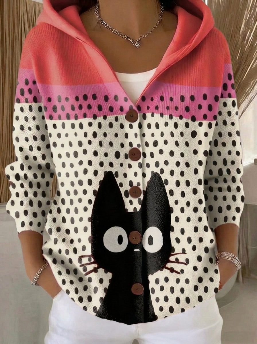 Lourdes - Chaqueta de Punto con Capucha