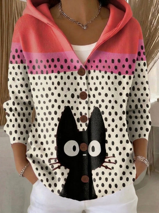 Lourdes - Chaqueta de Punto con Capucha