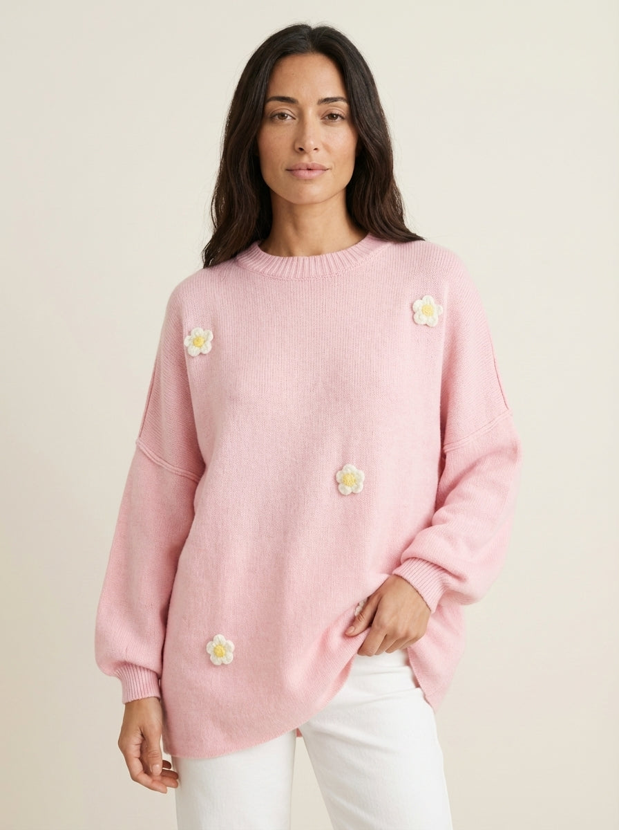 Luno - Sudadera Pullover con Flores