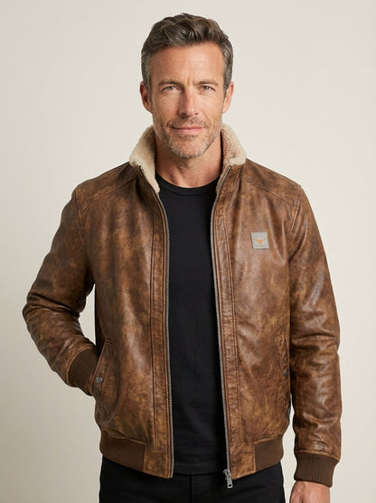Riccardo - Chaqueta de Invierno Efecto Cuero