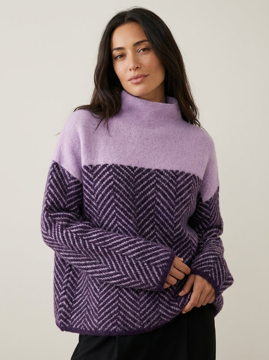Nora - Jersey Elegante de Cuello Alto