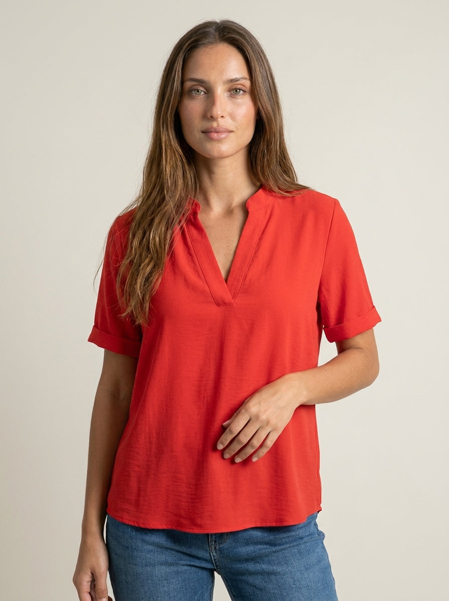 Raquel - Blusa Elegante con Cuello en V