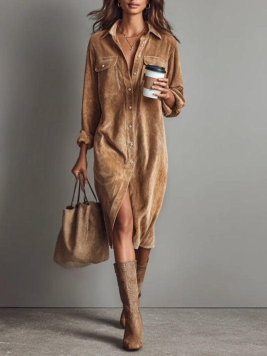 María - Vestido Midi de Pana