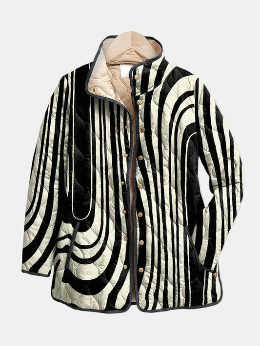 Amparo - Chaqueta Acolchada con Estampado Artístico