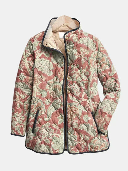 Mercedes - Chaqueta Acolchada con Diseño Artístico