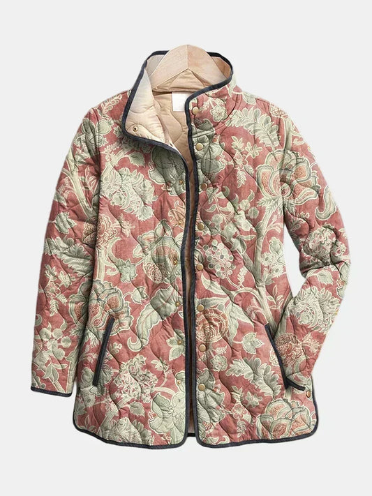 Mercedes - Chaqueta Acolchada con Diseño Artístico