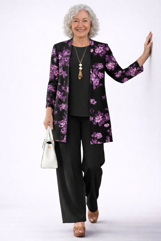 Conjunto de Tres Piezas Elegancia Clásica