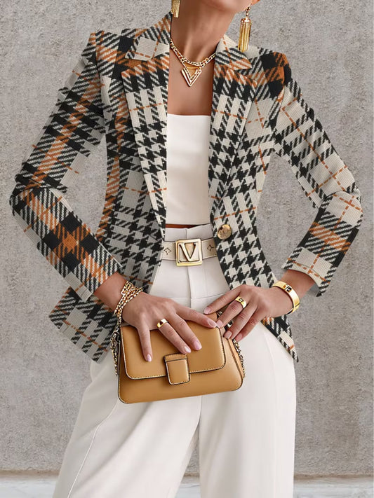 Soledad - Blazer Elegante a Cuadros