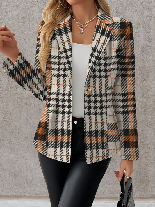 Soledad - Blazer Elegante a Cuadros