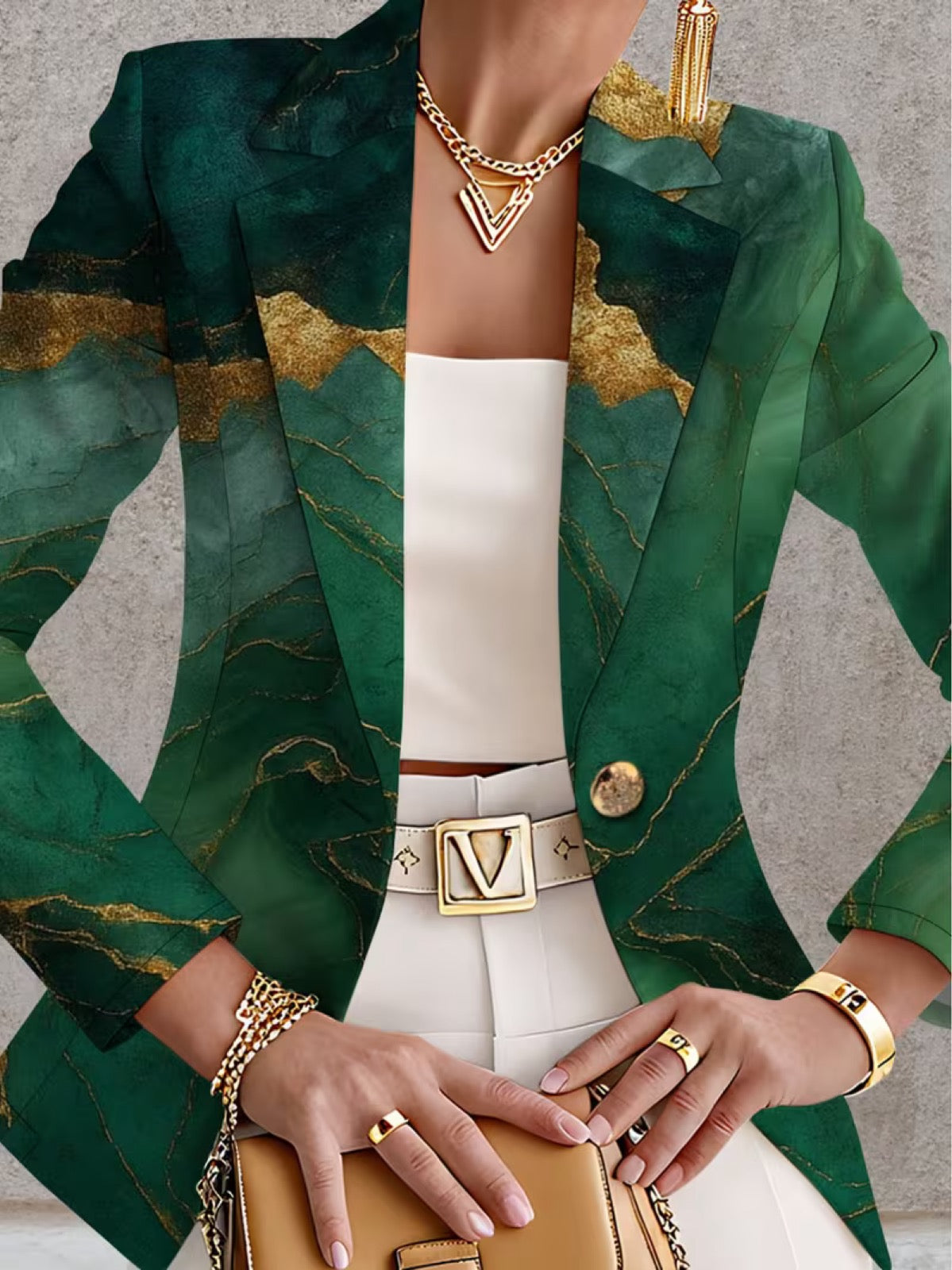 Nuria - Blazer Marmolado Elegante