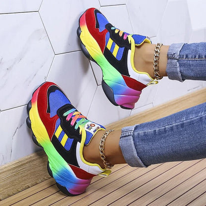 Aurora - Zapatillas Multicolor Máximo Confort de Punta Ancha
