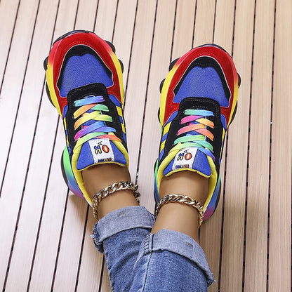 Aurora - Zapatillas Multicolor Máximo Confort de Punta Ancha
