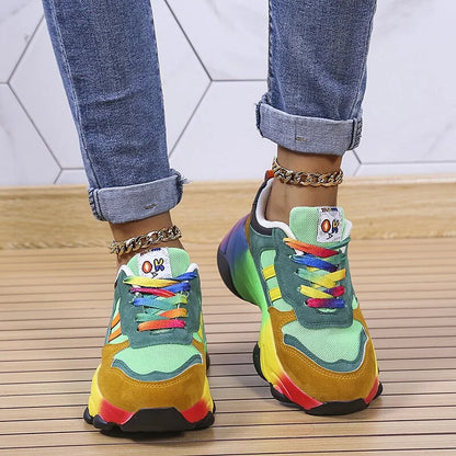 Aurora - Zapatillas Multicolor Máximo Confort de Punta Ancha