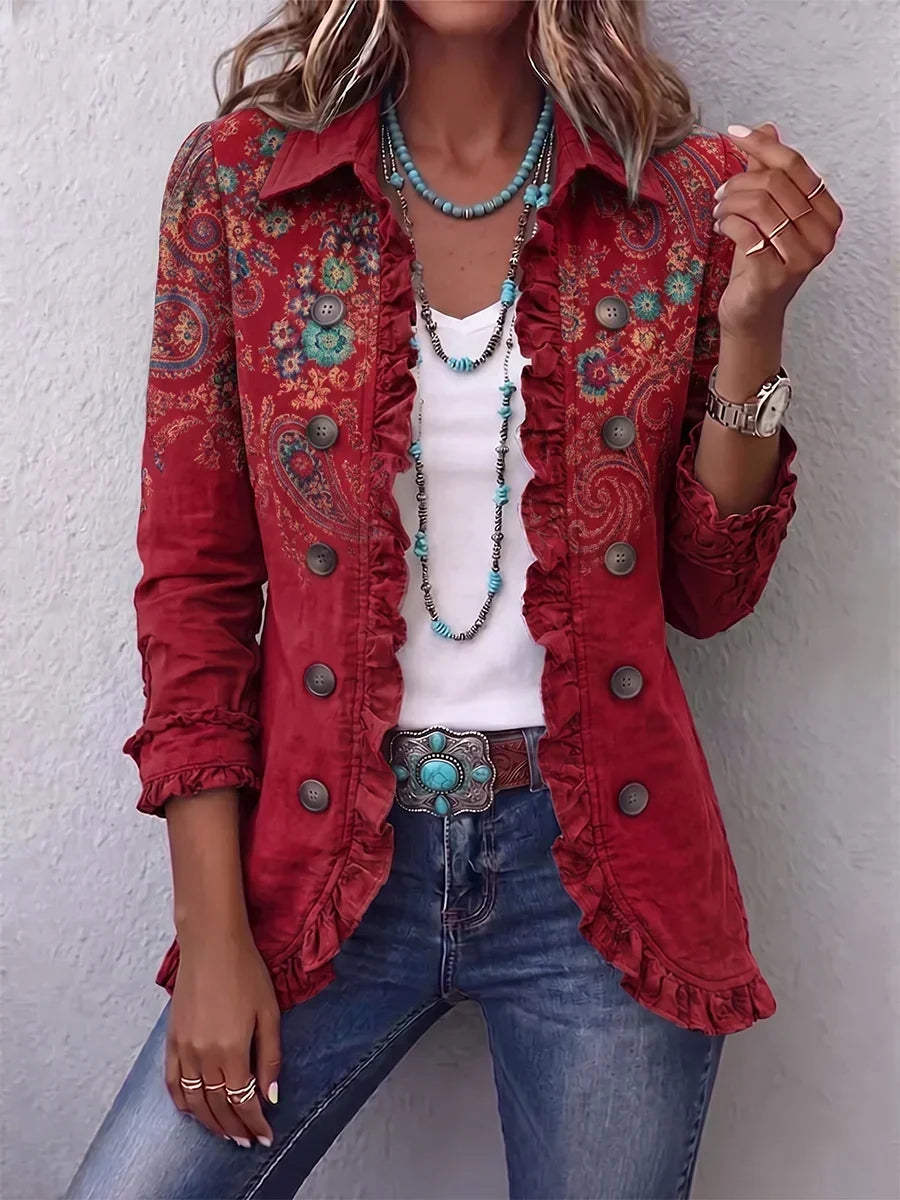 Inmaculada - Chaqueta Cachemira con Volantes