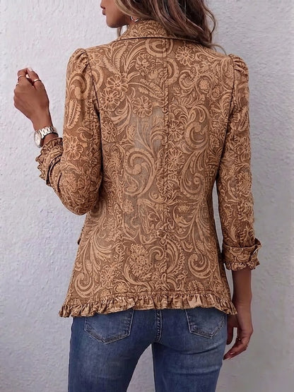 Concepción - Chaqueta Floral Vintage con Volantes