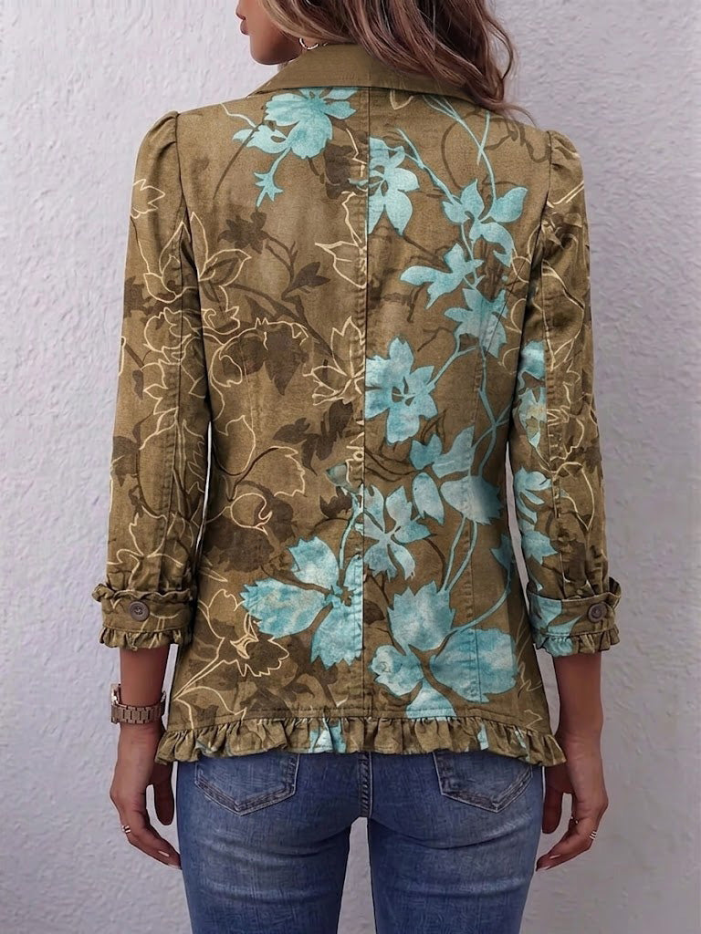 Salud - Chaqueta Floral Degradado con Volantes