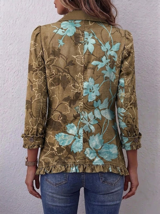 Salud - Chaqueta Floral Degradado con Volantes