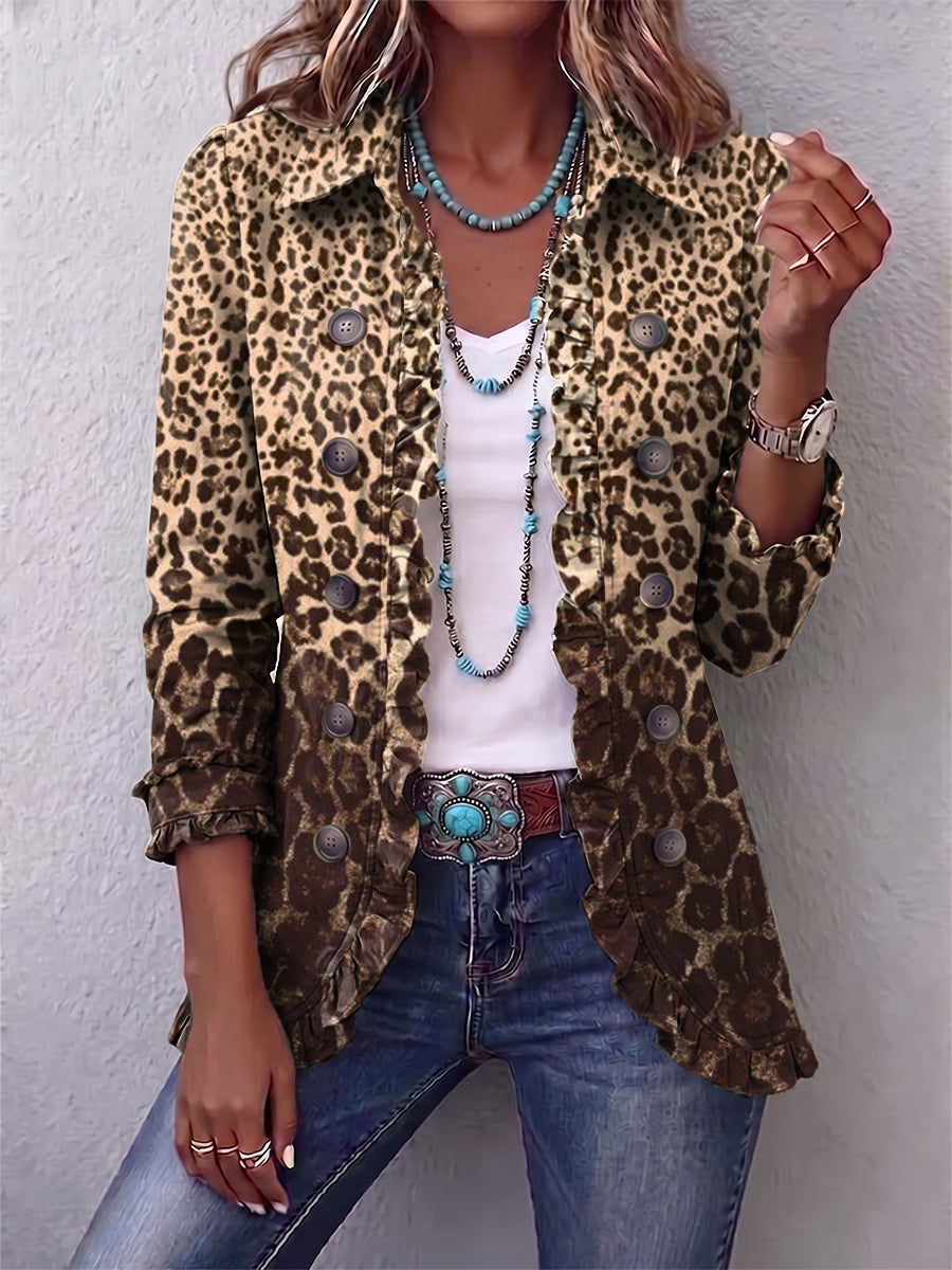 Nazaret - Chaqueta Leopardo con Volantes