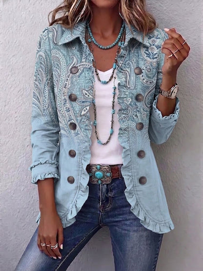 Remedios - Chaqueta Cachemira Vintage con Volantes