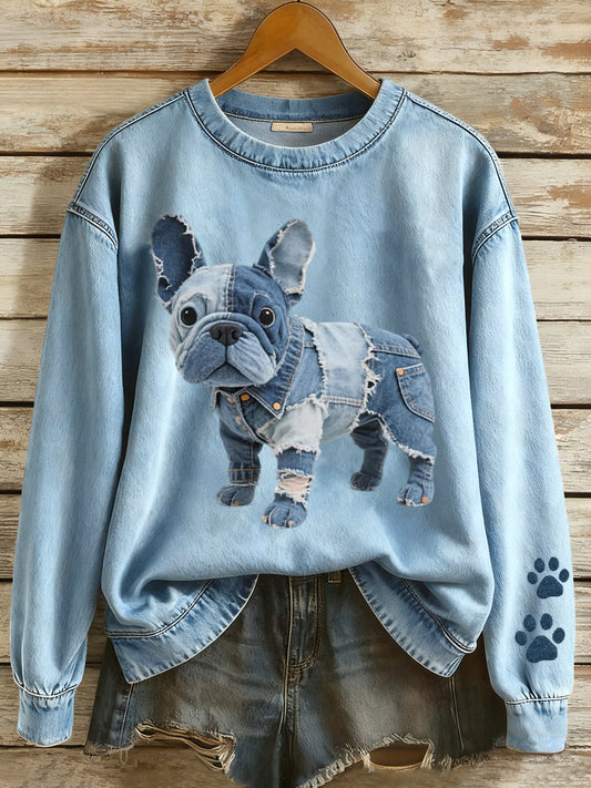 Vida - Sudadera Patchwork de Bulldog Francés